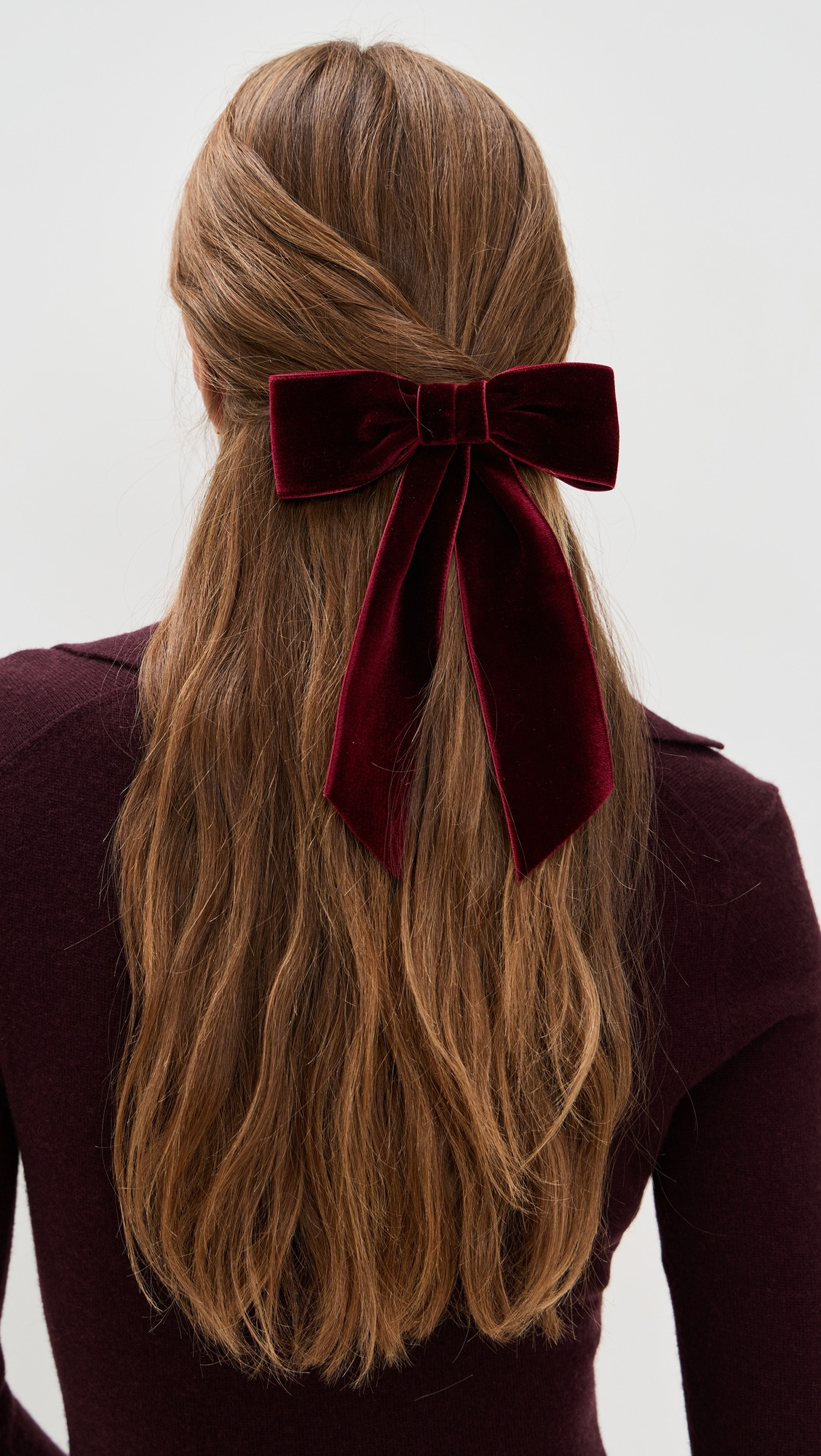 Velvet Bow Barrette - 2