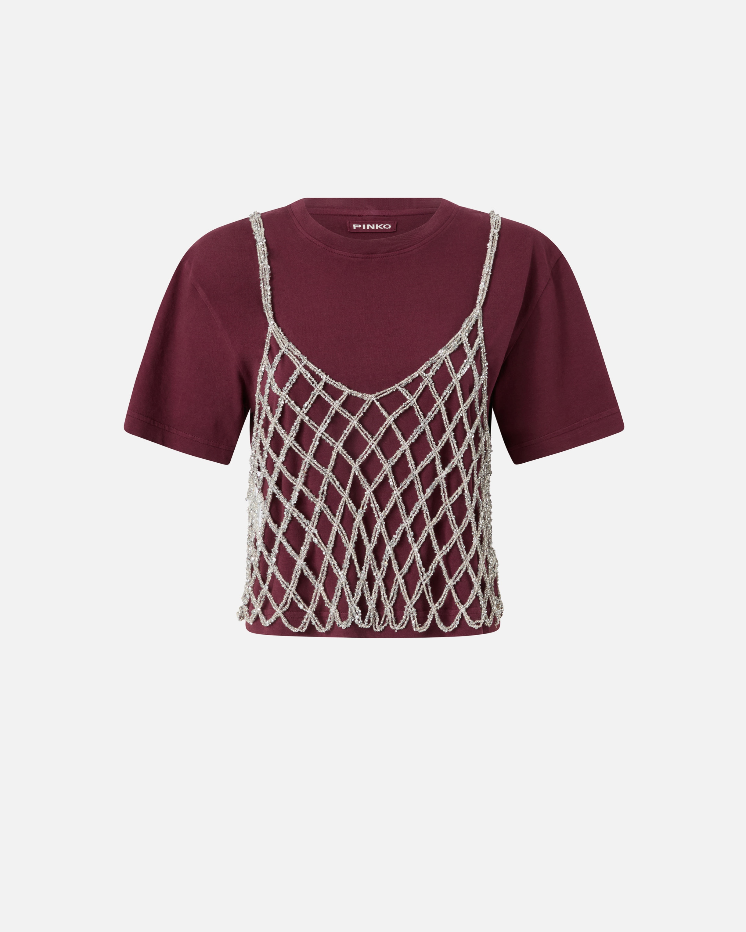 T-SHIRT WITH MATCHING MINI-SEQUIN TOP - 1