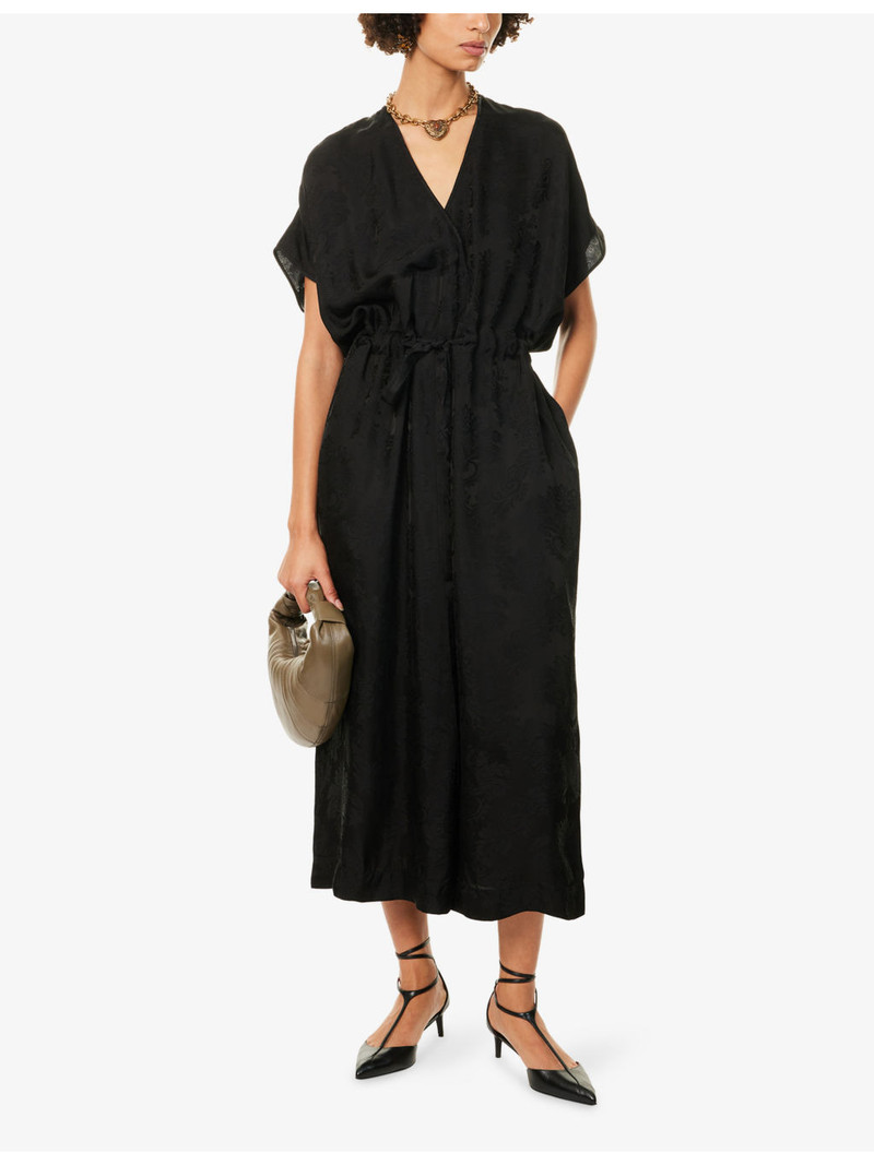 UMA WANG Acre Relaxed-Fit Woven Midi Dress outlook