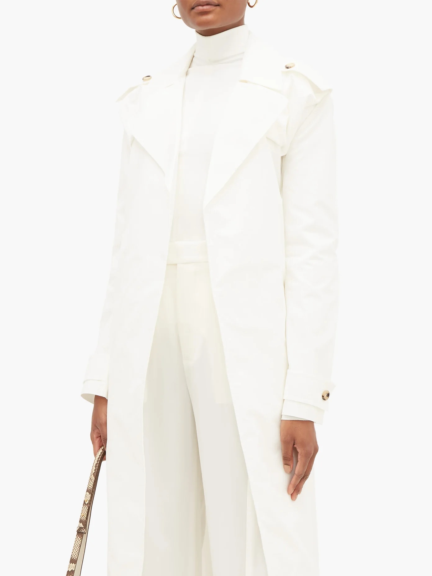 Belted cotton trench coat - 6