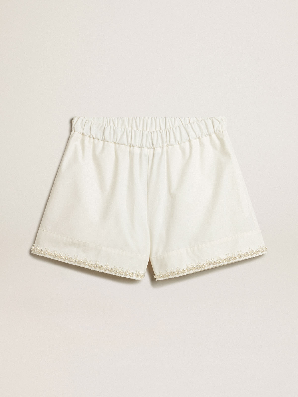 Cotton shorts with beading - 1