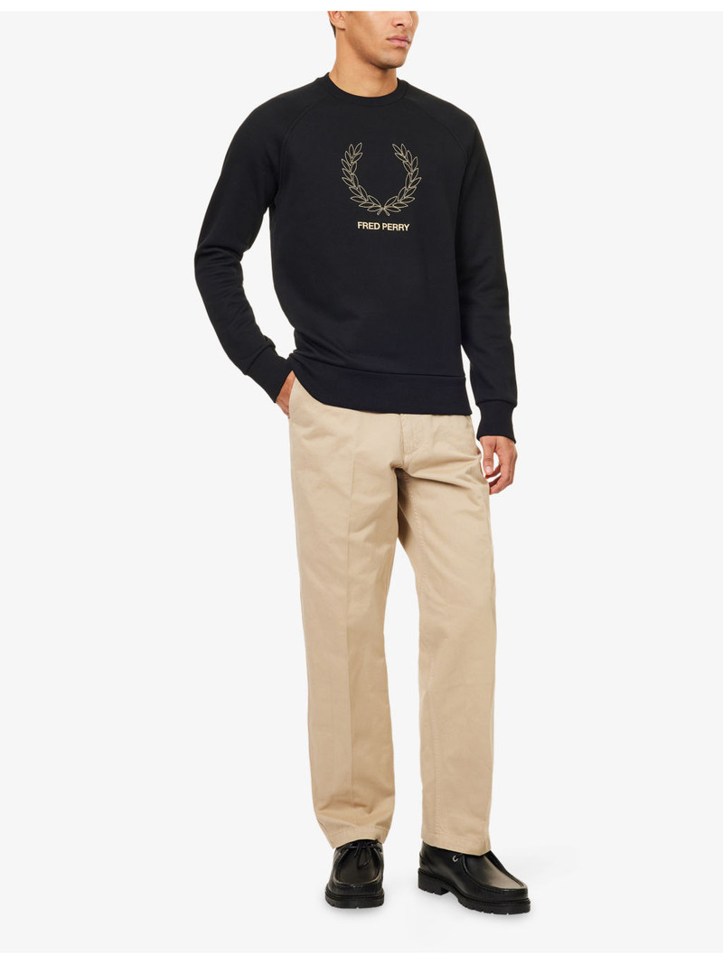 Fred Perry Outline Raglan-Sleeves Woven Sweatshirt outlook