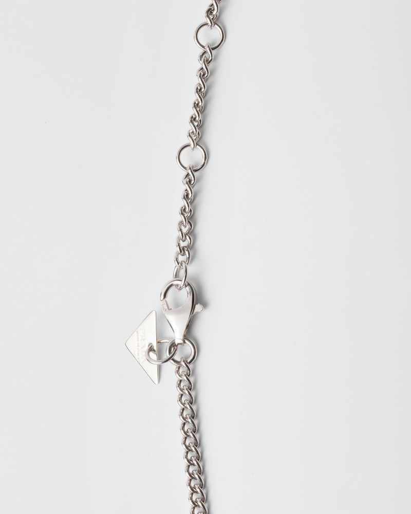 Prada Silver pendant necklace outlook