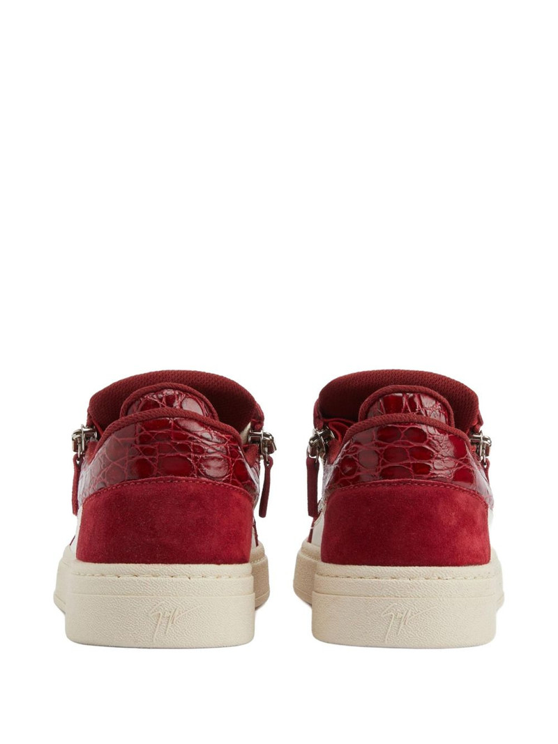 Giuseppe Zanotti Frankie crocodile-effect sneakers outlook