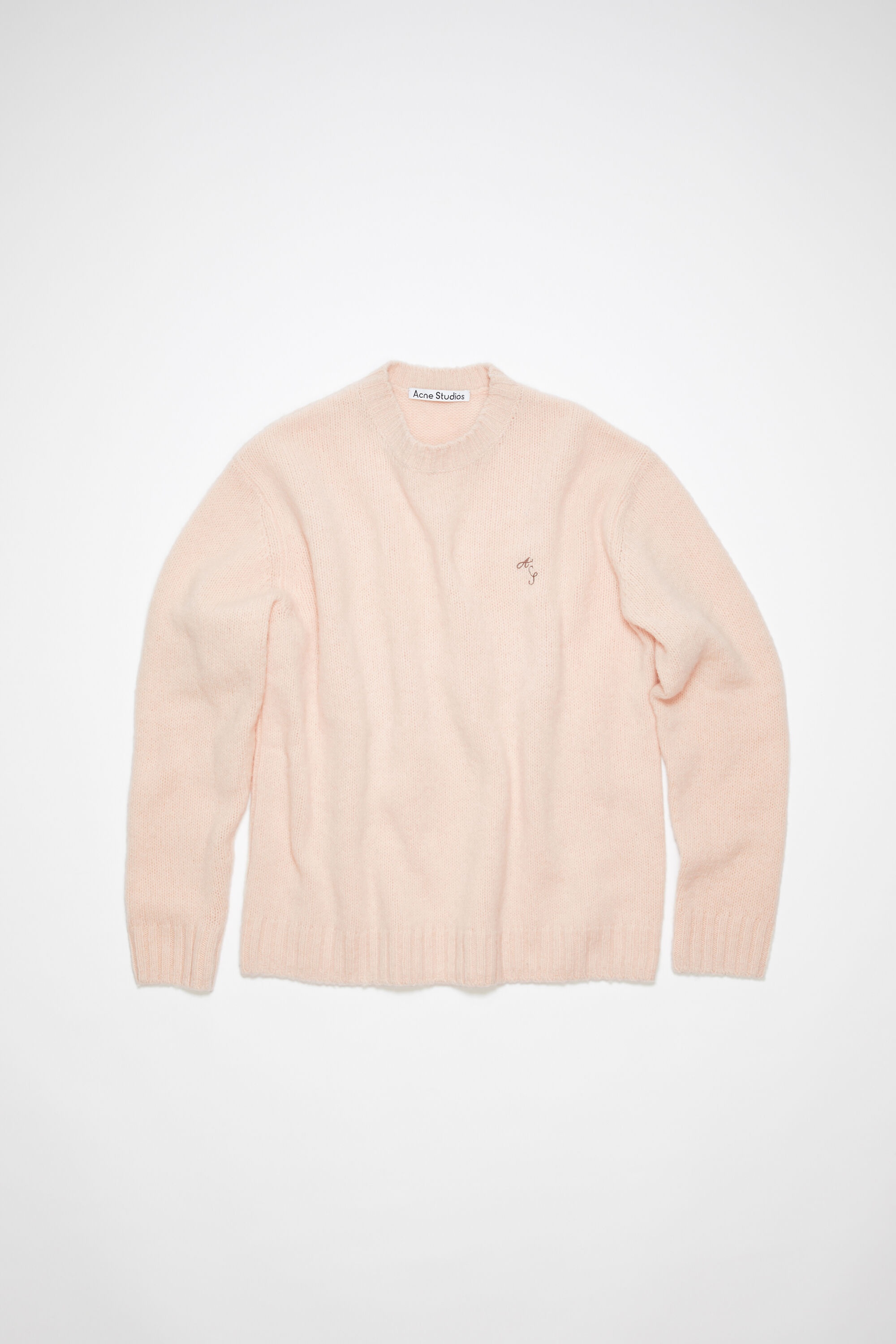 Crew neck wool jumper - Powder pink - 6