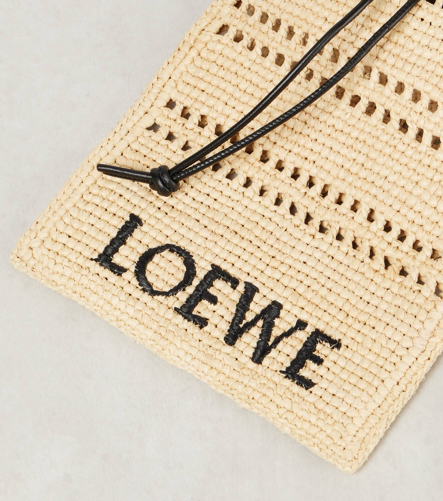 Paula's Ibiza raffia pouch with strap - 5