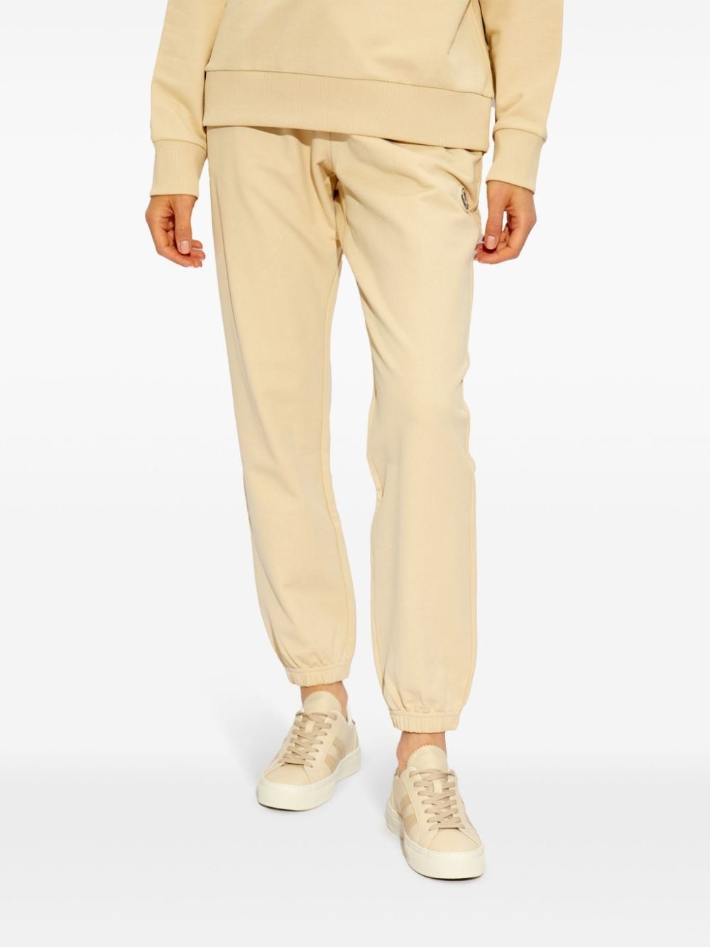 logo-patch cotton track pants - 3