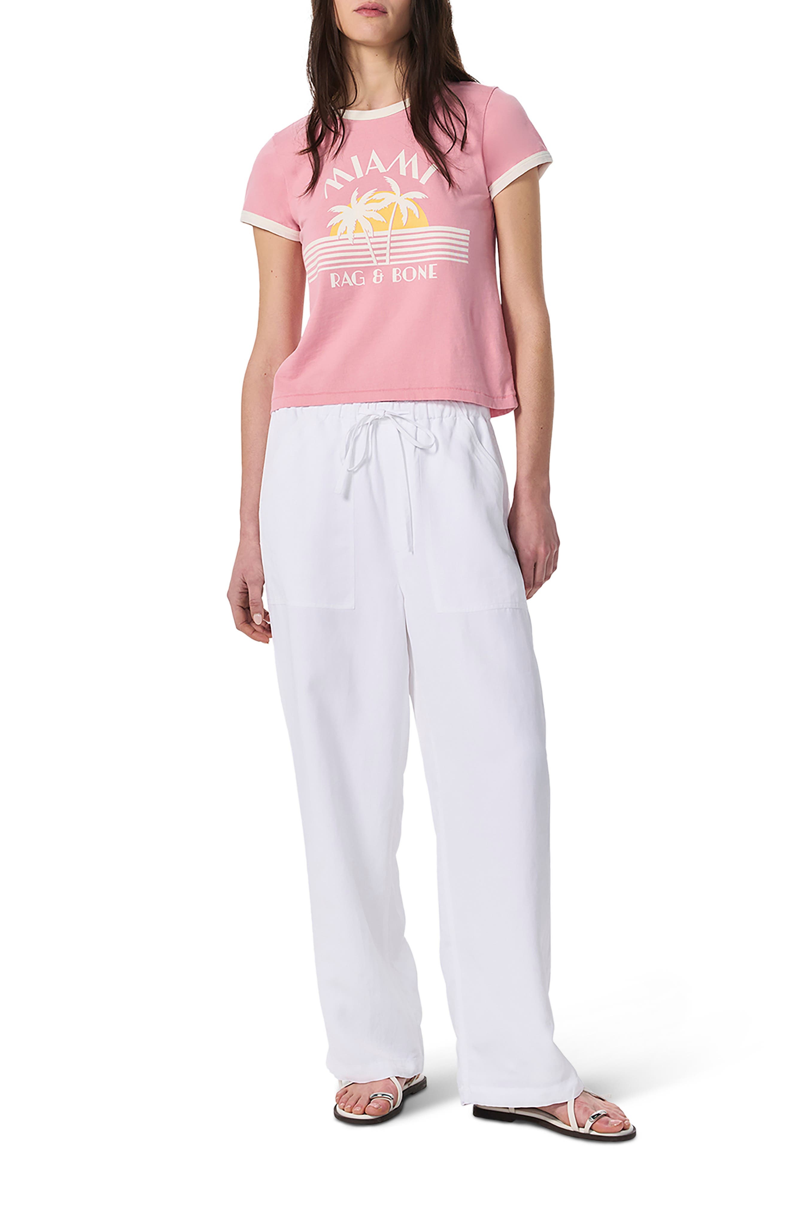 rag & bone Miami Cotton Graphic T-Shirt in Blush at Nordstrom - 6