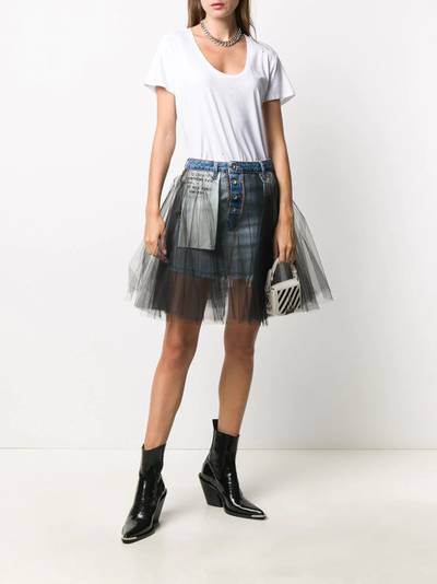 Unravel tulle-overlay skirt outlook