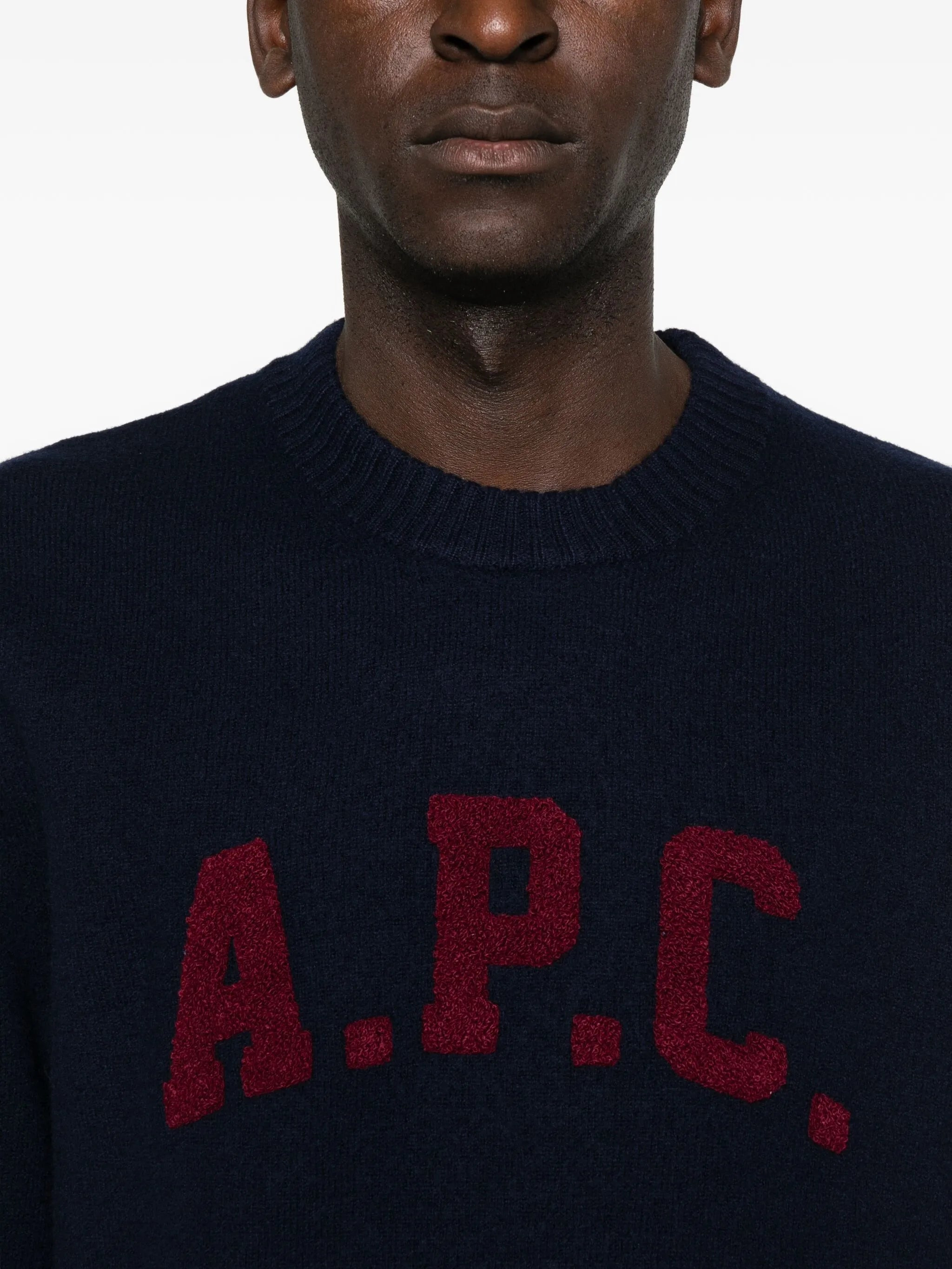 A.p.c. Logo-detail Crew-neck Sweater - 4