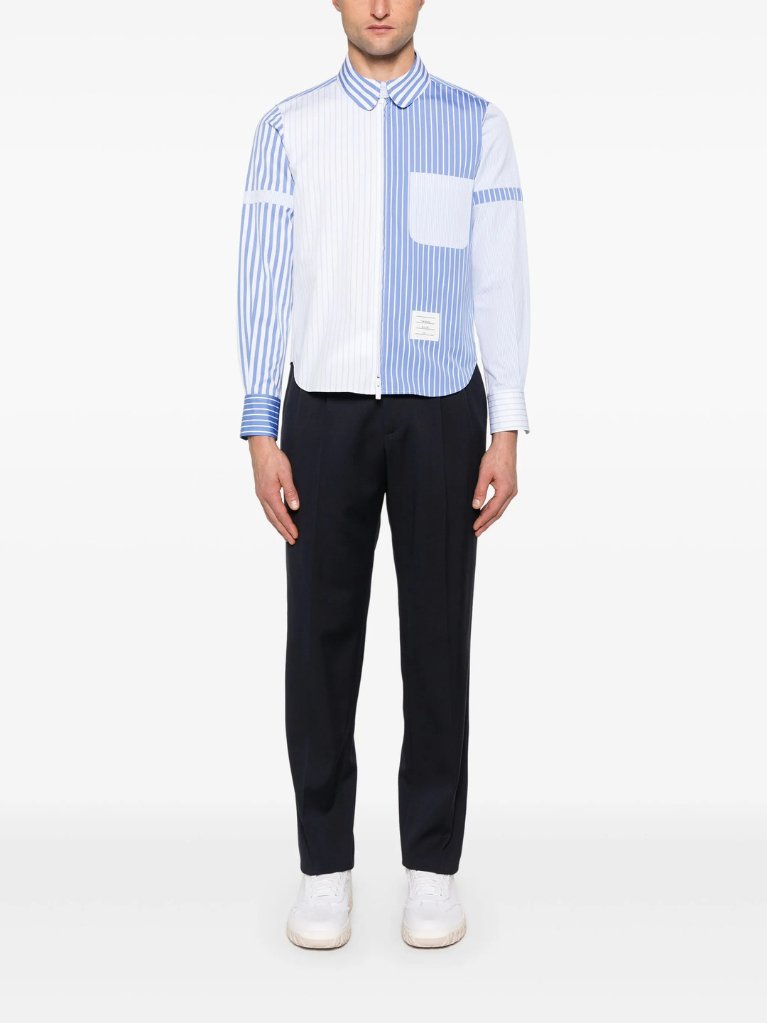 Funmix Armband Pinstripe Poplin Shirt Men - 2