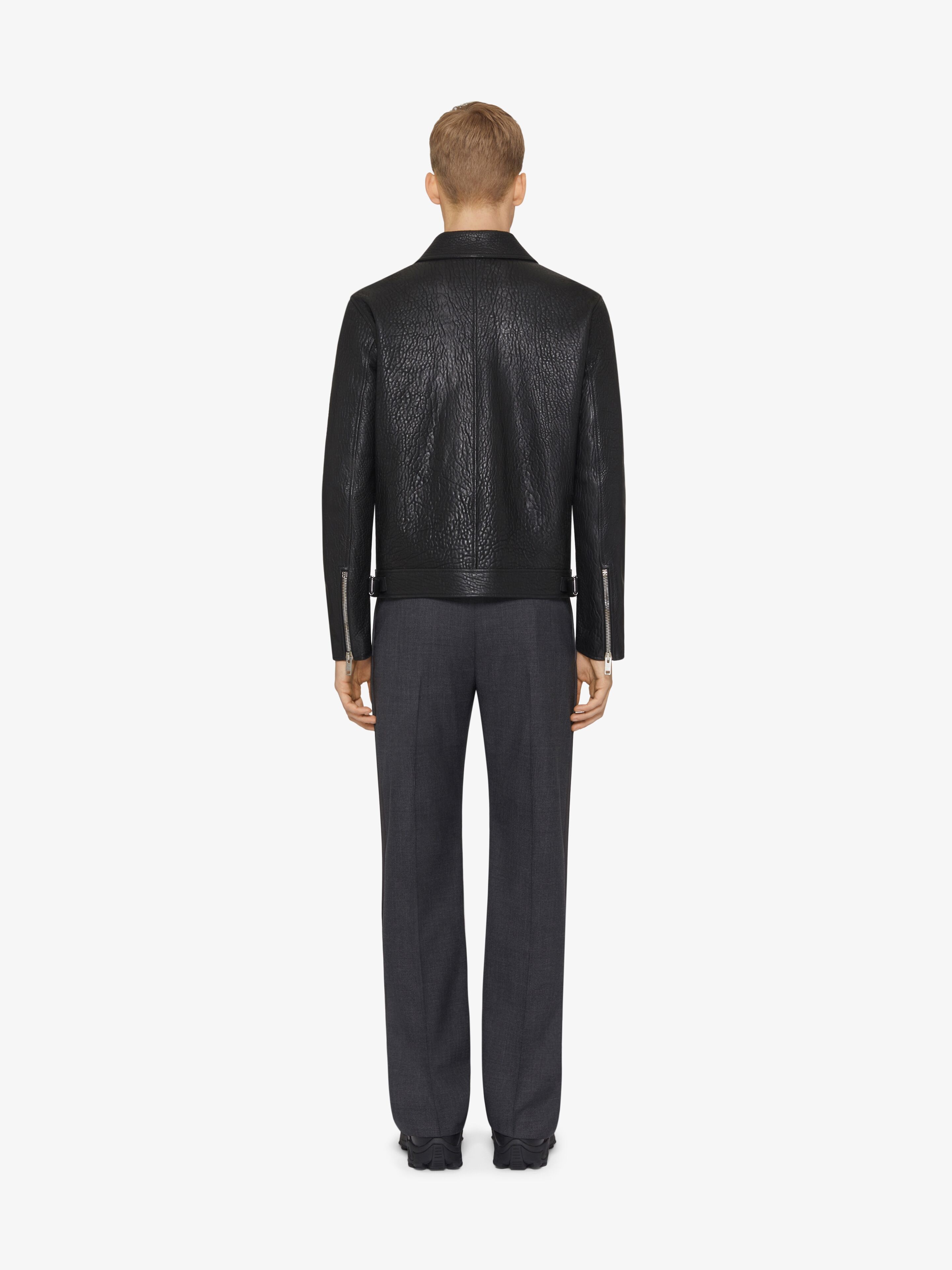 BIKER JACKET IN LEATHER - 4