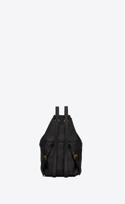 SAINT LAURENT jamie backpack "carré rive gauche" in lambskin and suede outlook