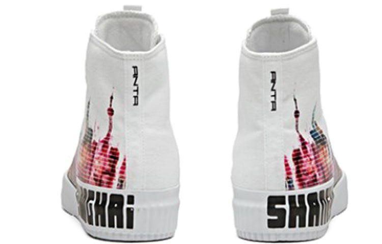 (WMNS) ANTA Life Series Sneakers Canvas High 'Shanghai' 12948620-1 - 4