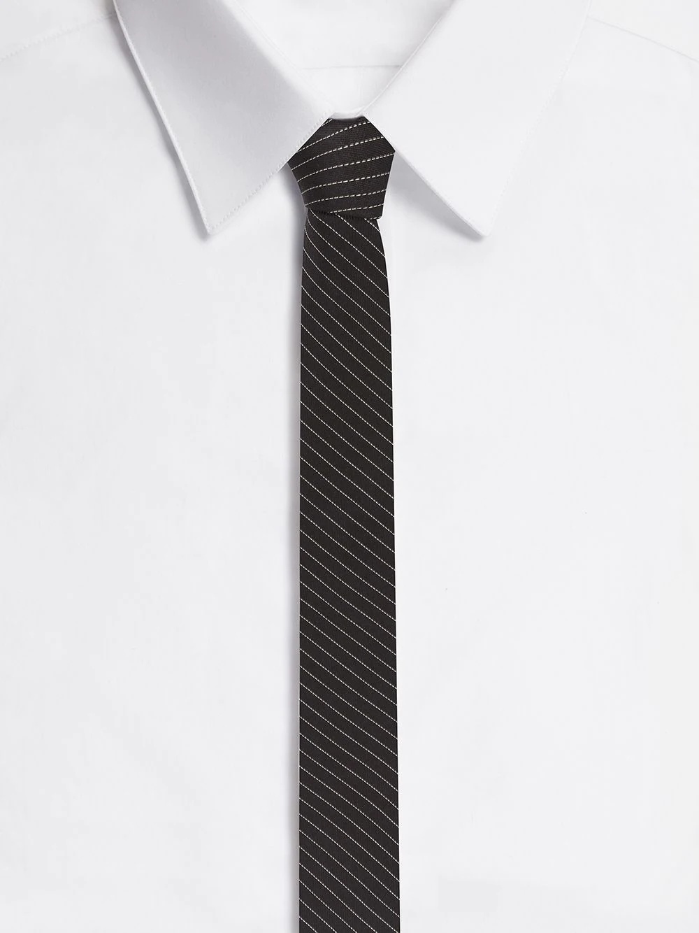 pinstripe jacquard silk tie - 4