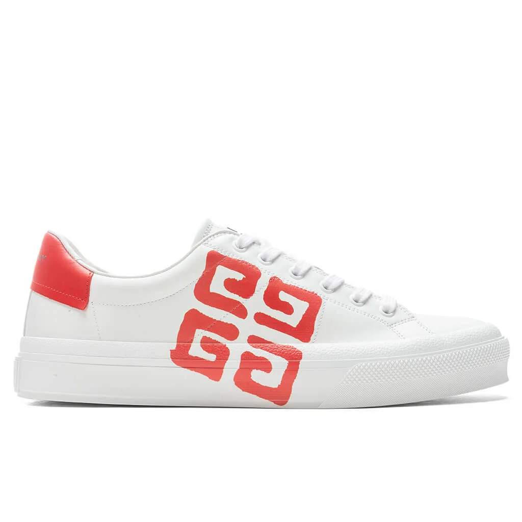 GIVENCHY CITY SPORT SNEAKERS - WHITE/RED - 1