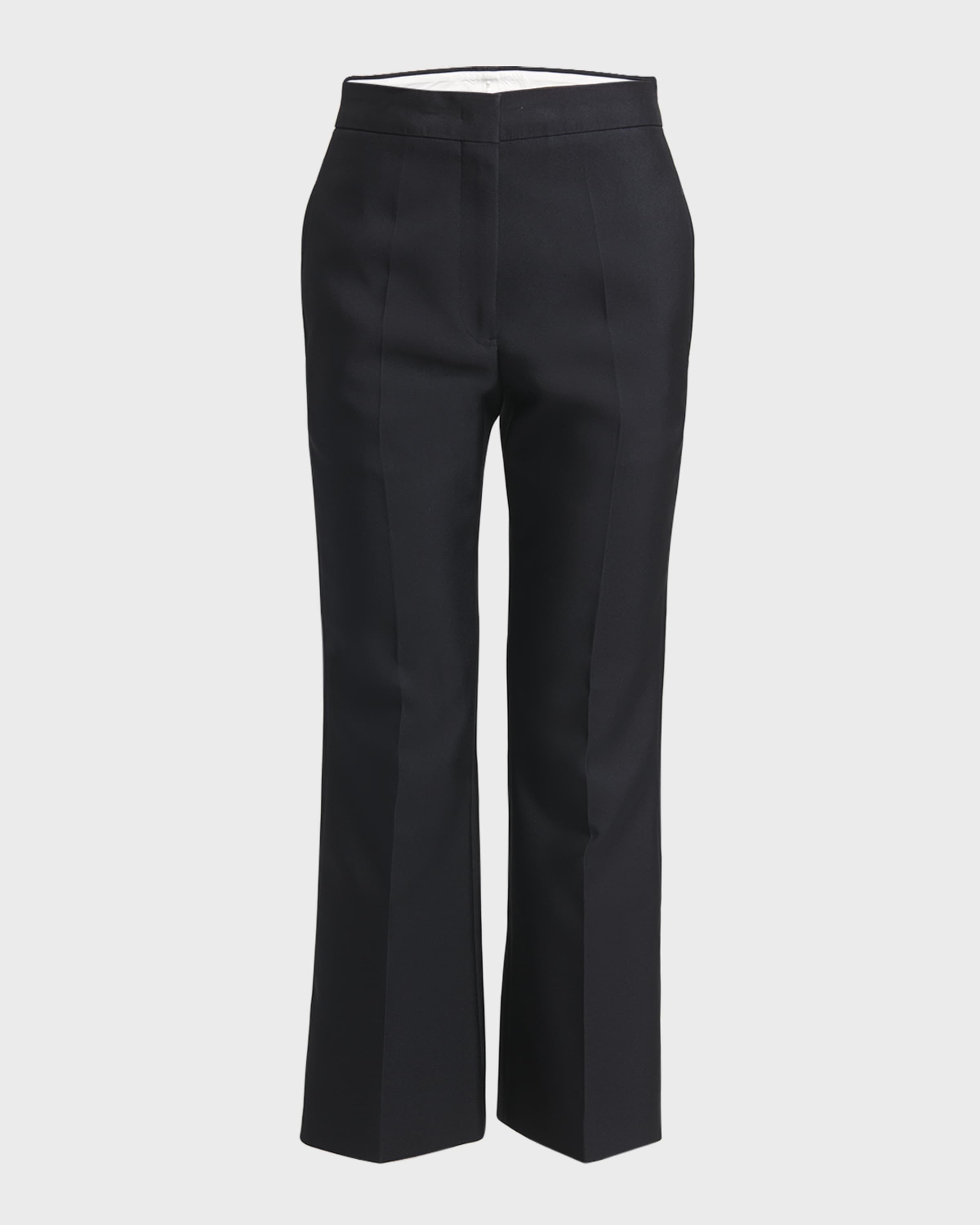 Mid-Rise Straight-Leg Ankle Trousers - 1