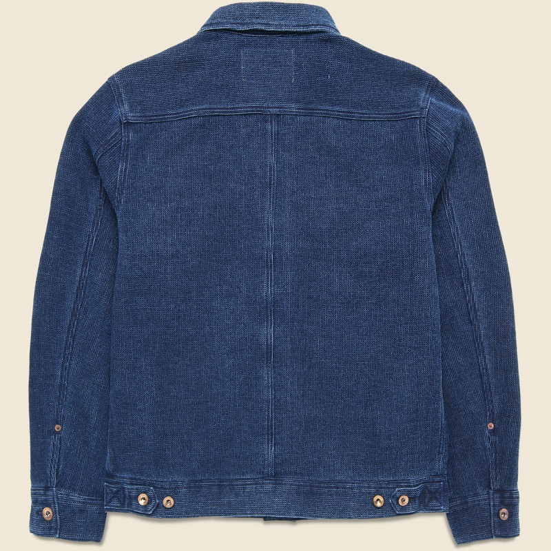 TAYLOR STITCH Long Haul Jacket - Indigo Waffle outlook