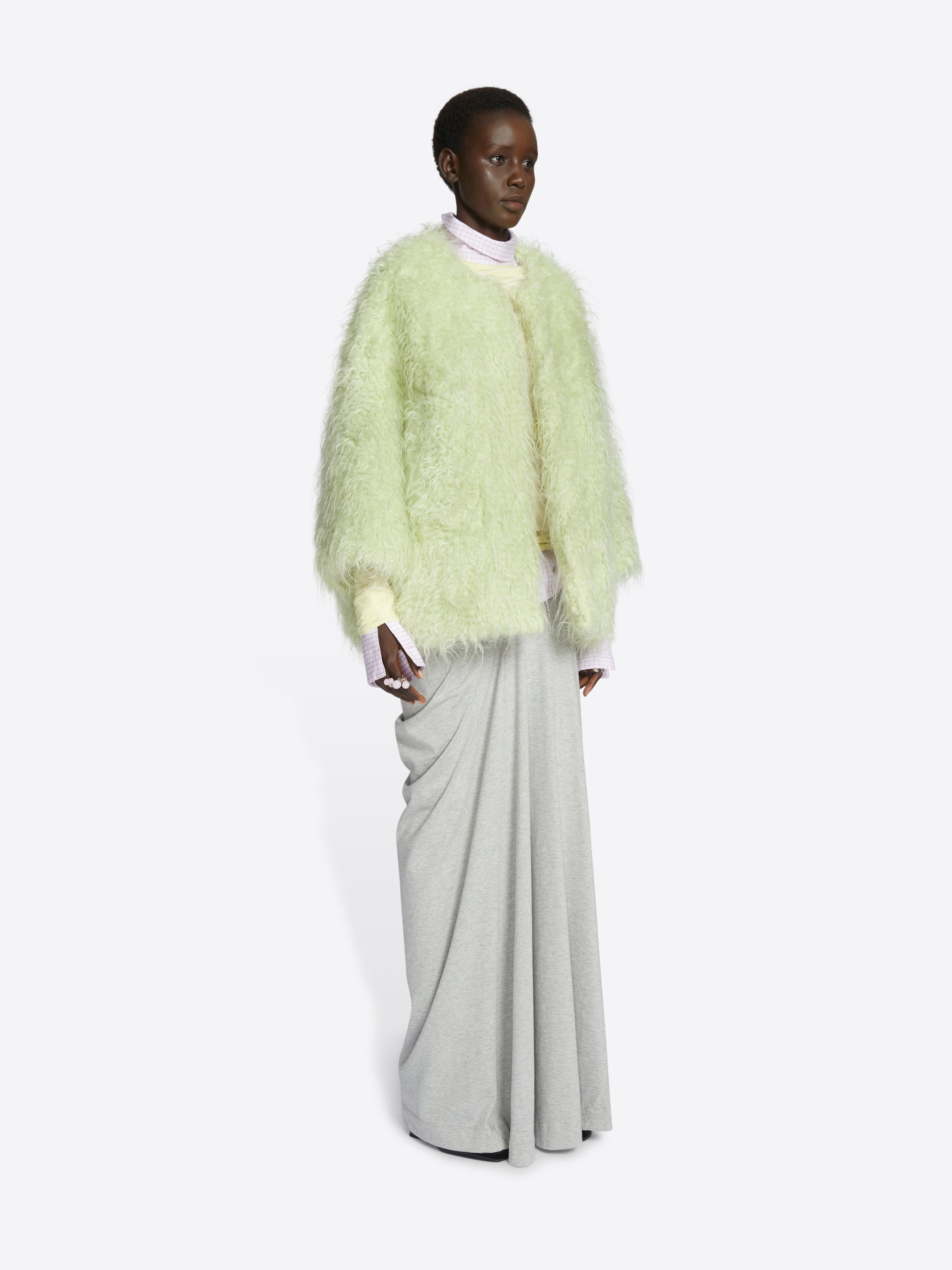 FAUX FUR COCOON JACKET - 3