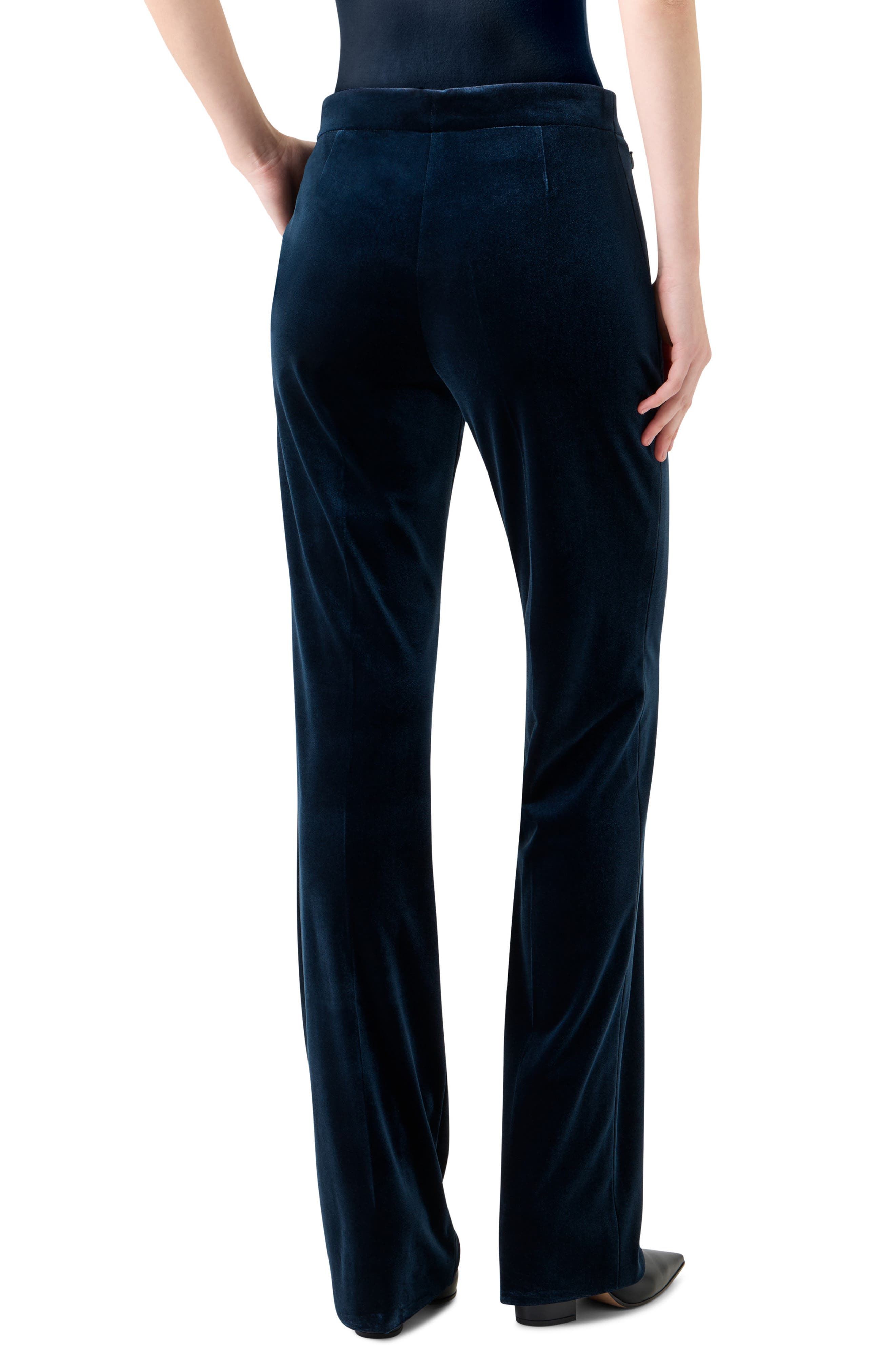 Akris Carl Velvet Neoprene Pants in Denim Blue at Nordstrom - 2