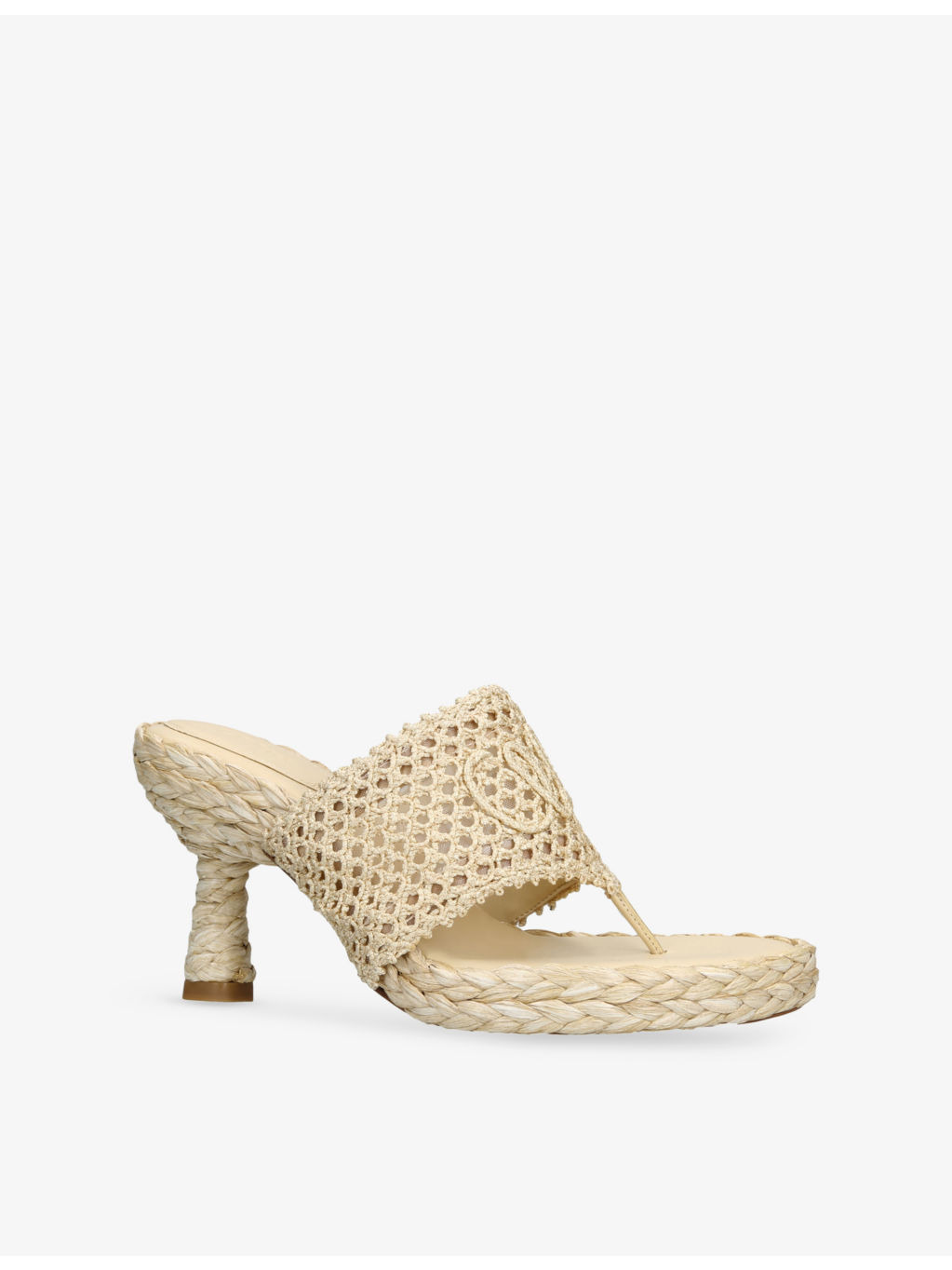 Isla 75 Crochet Toe Thong Leather Sandals - 3