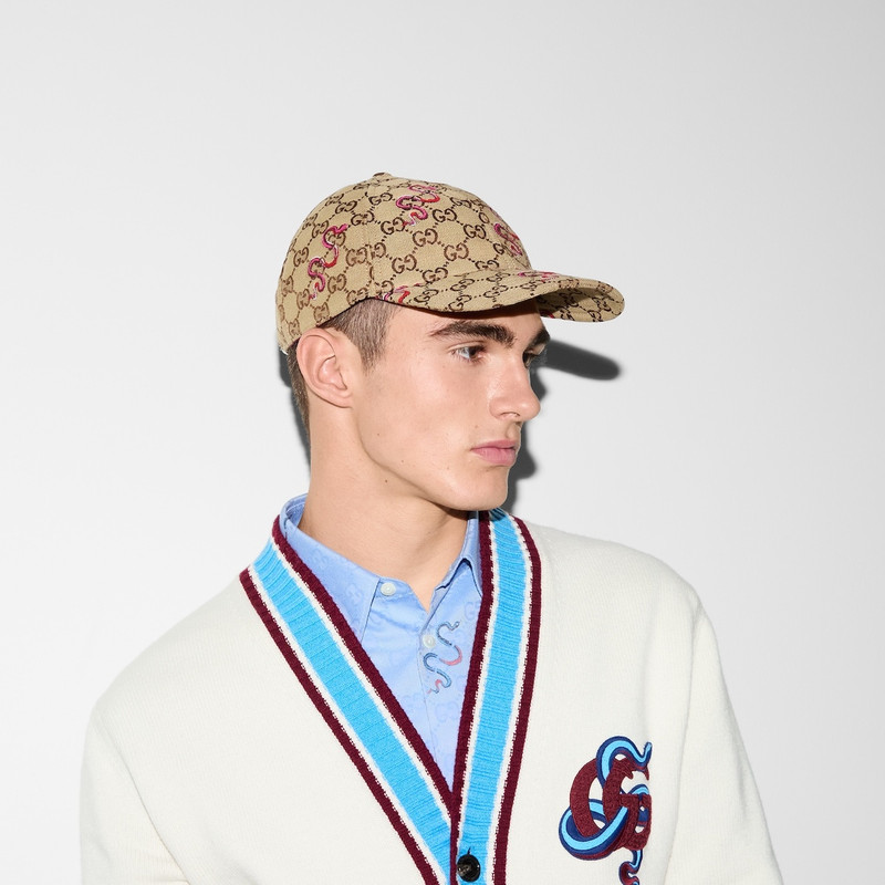 Embroidered GG canvas baseball hat 4