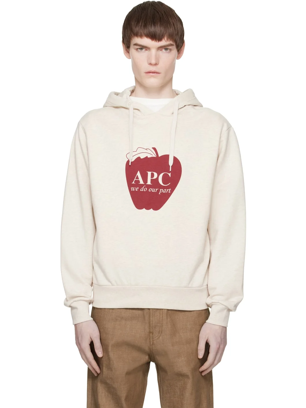 Beige Pomme Hoodie - 1