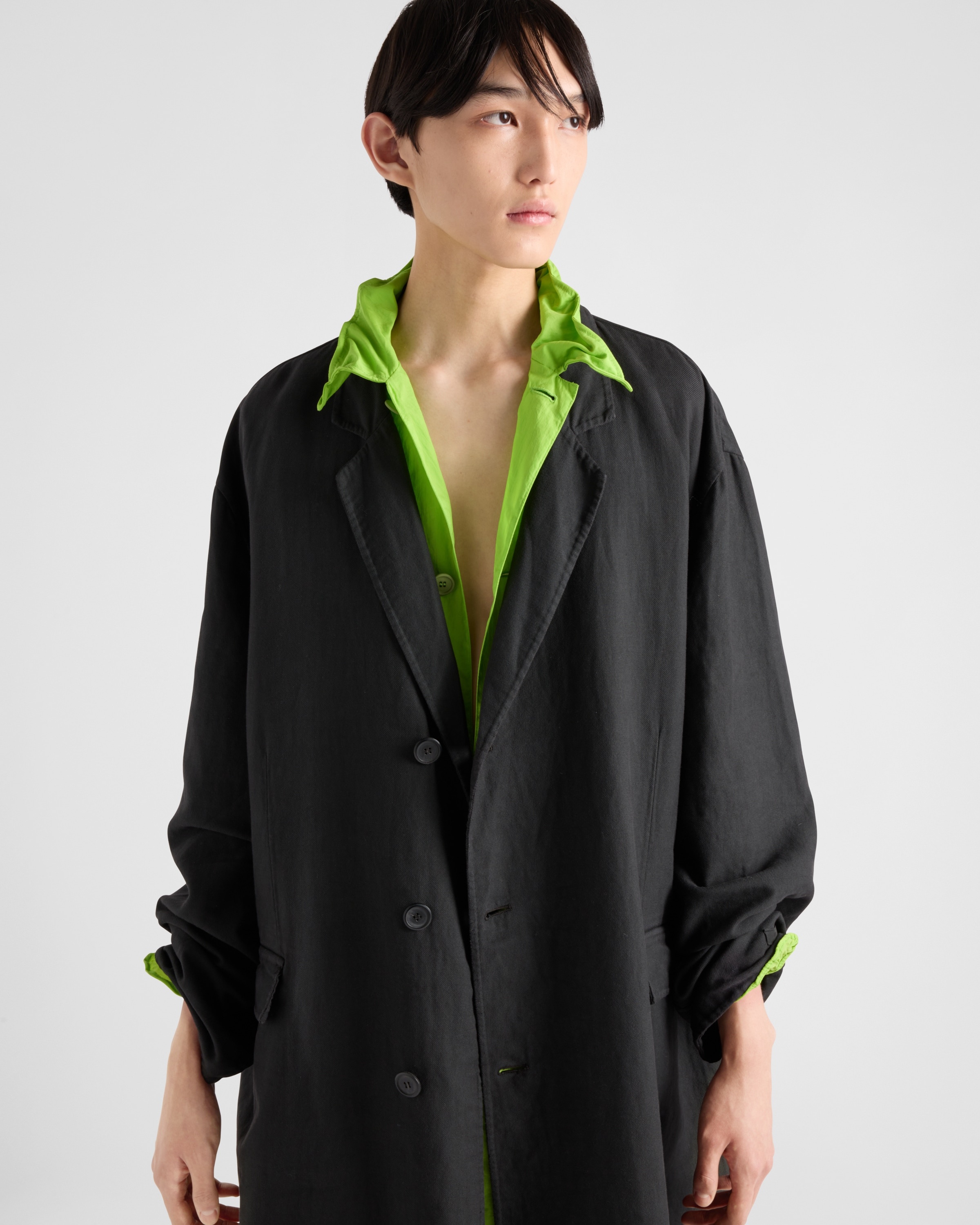 Single-breasted cotton coat - 3