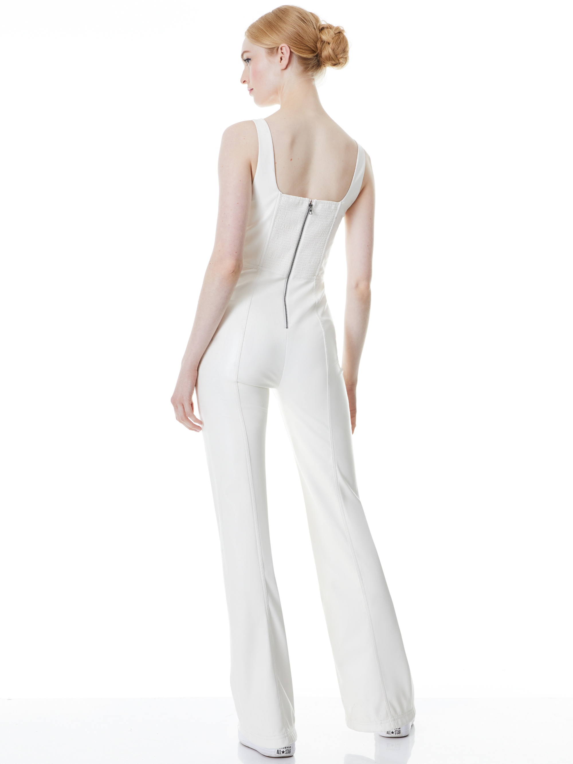 CHELS VEGAN LEATHER CORSET SLEEVELESS JUMPSUIT - 3