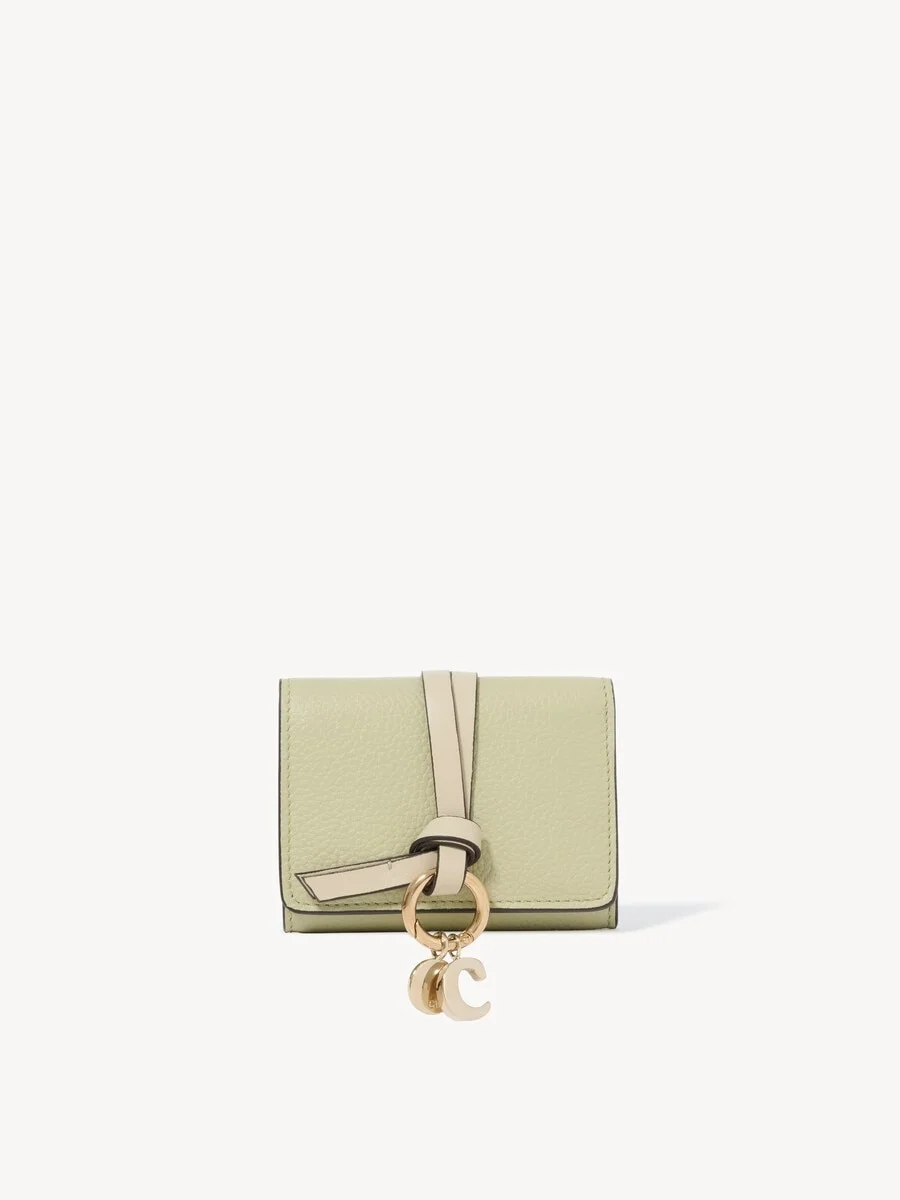 MINI ALPHABET TRI-FOLD IN GRAINED LEATHER - 1