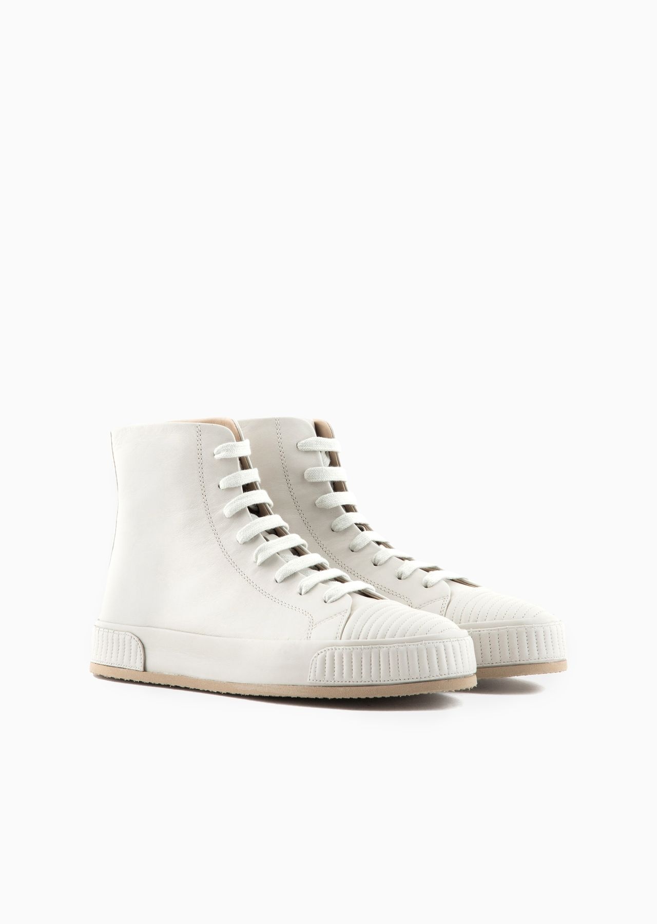 High-top nappa-leather sneakers - 2