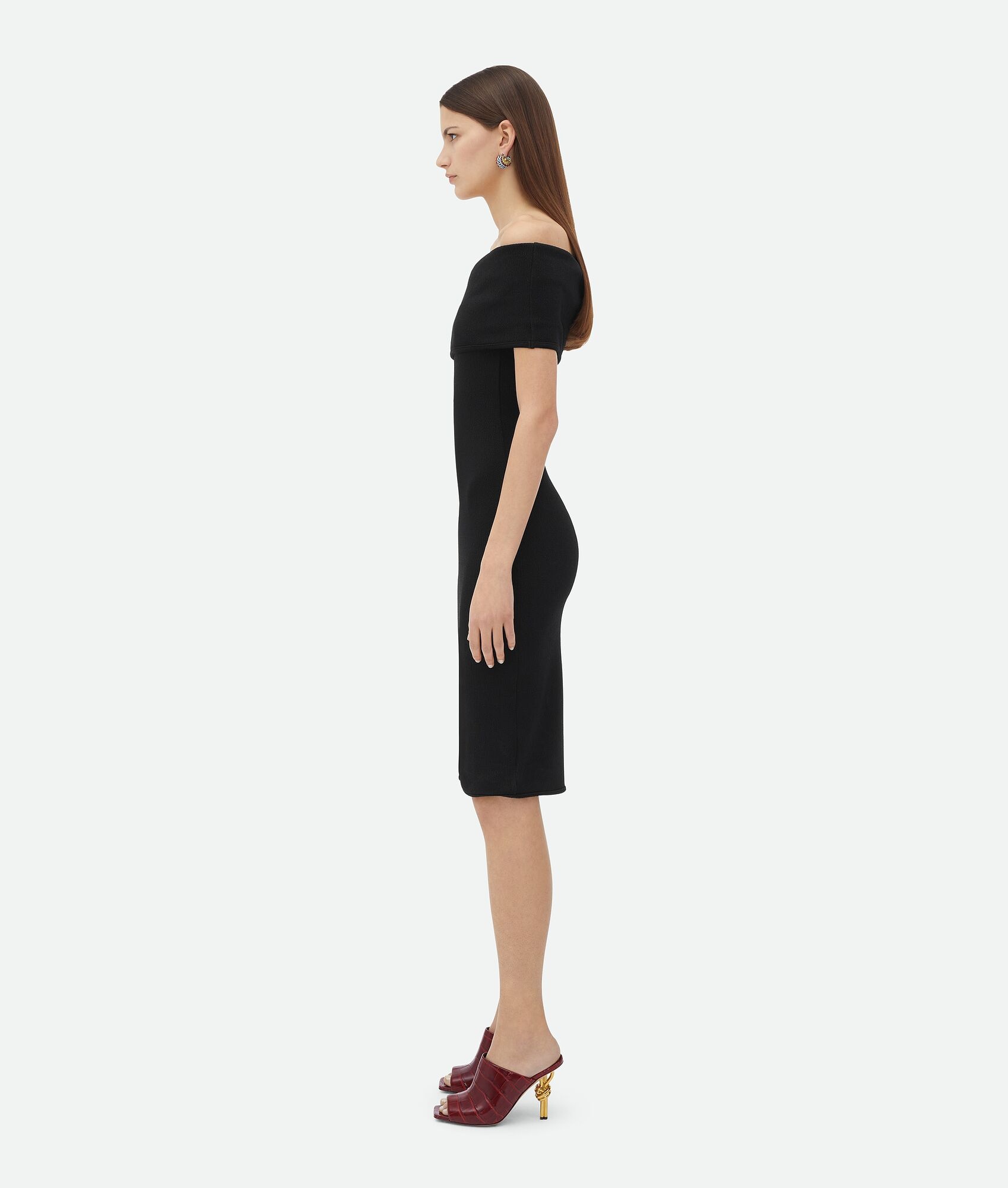 Textured Nylon Off-The-Shoulder Dress - 2