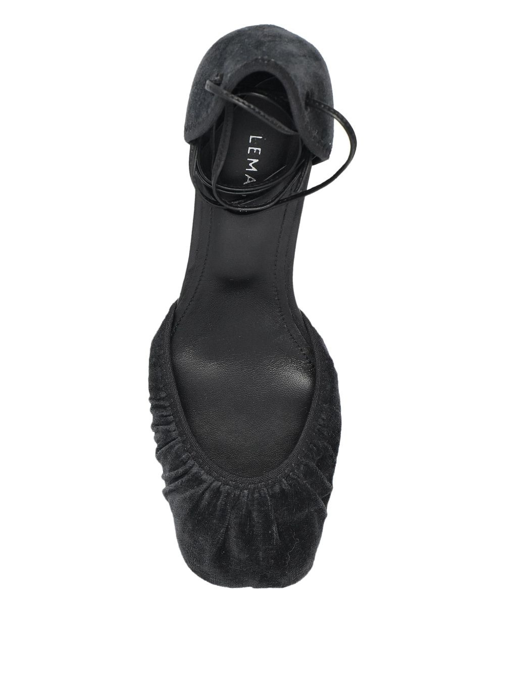 60mm lace-up gathered pumps - 3
