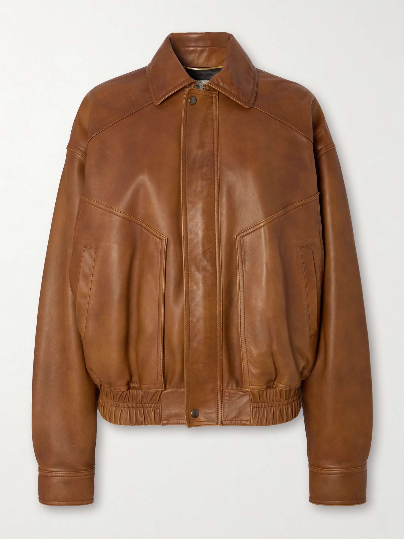 SAINT LAURENT Leather jacket Brown | REVERSIBLE