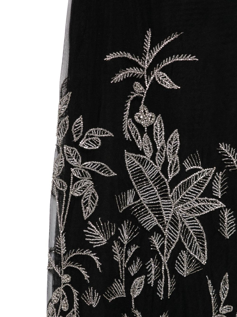 beaded floral midi skirt - 3
