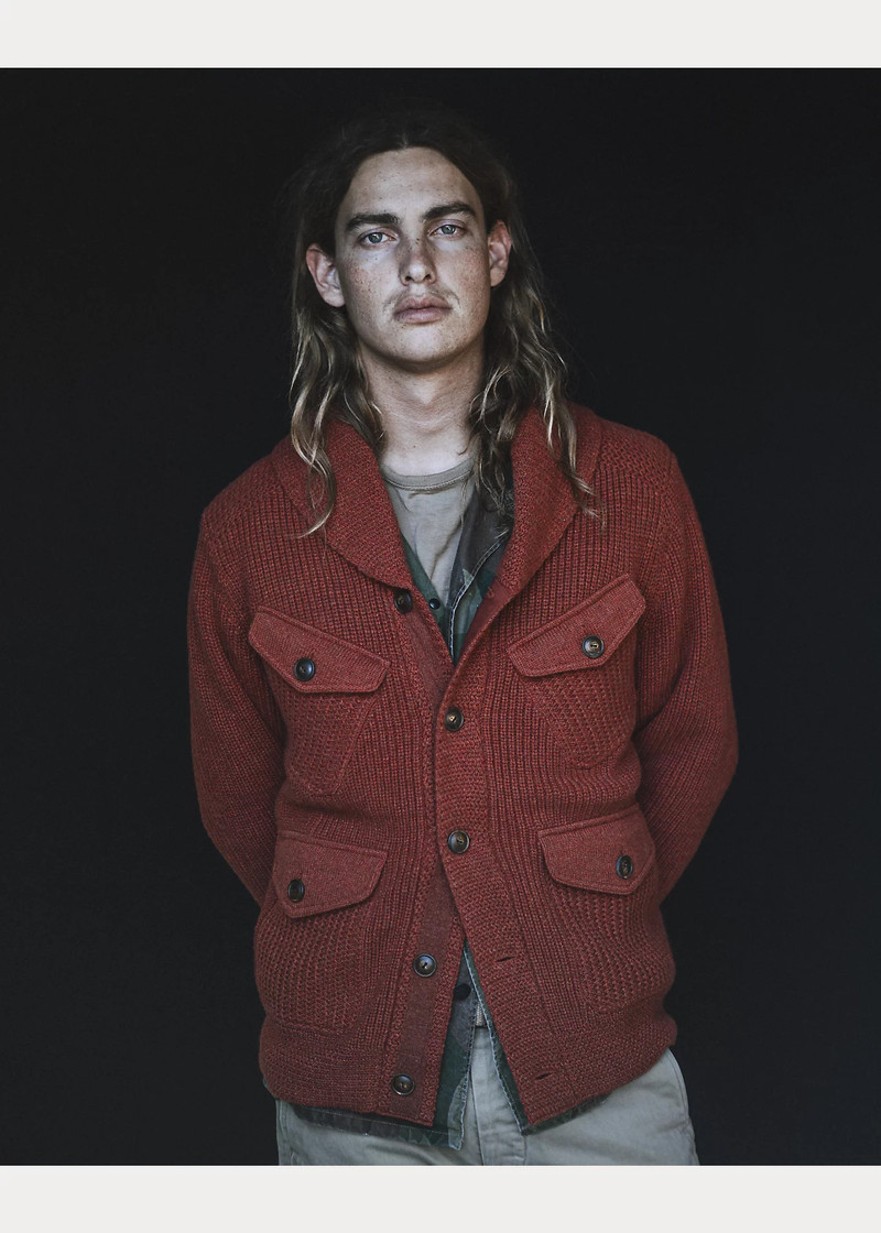 Wool-Cotton Shawl-Collar Cardigan 6