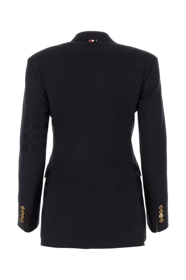 Thom Browne Thom Browne Woman Midnight Blue Wool Blazer
