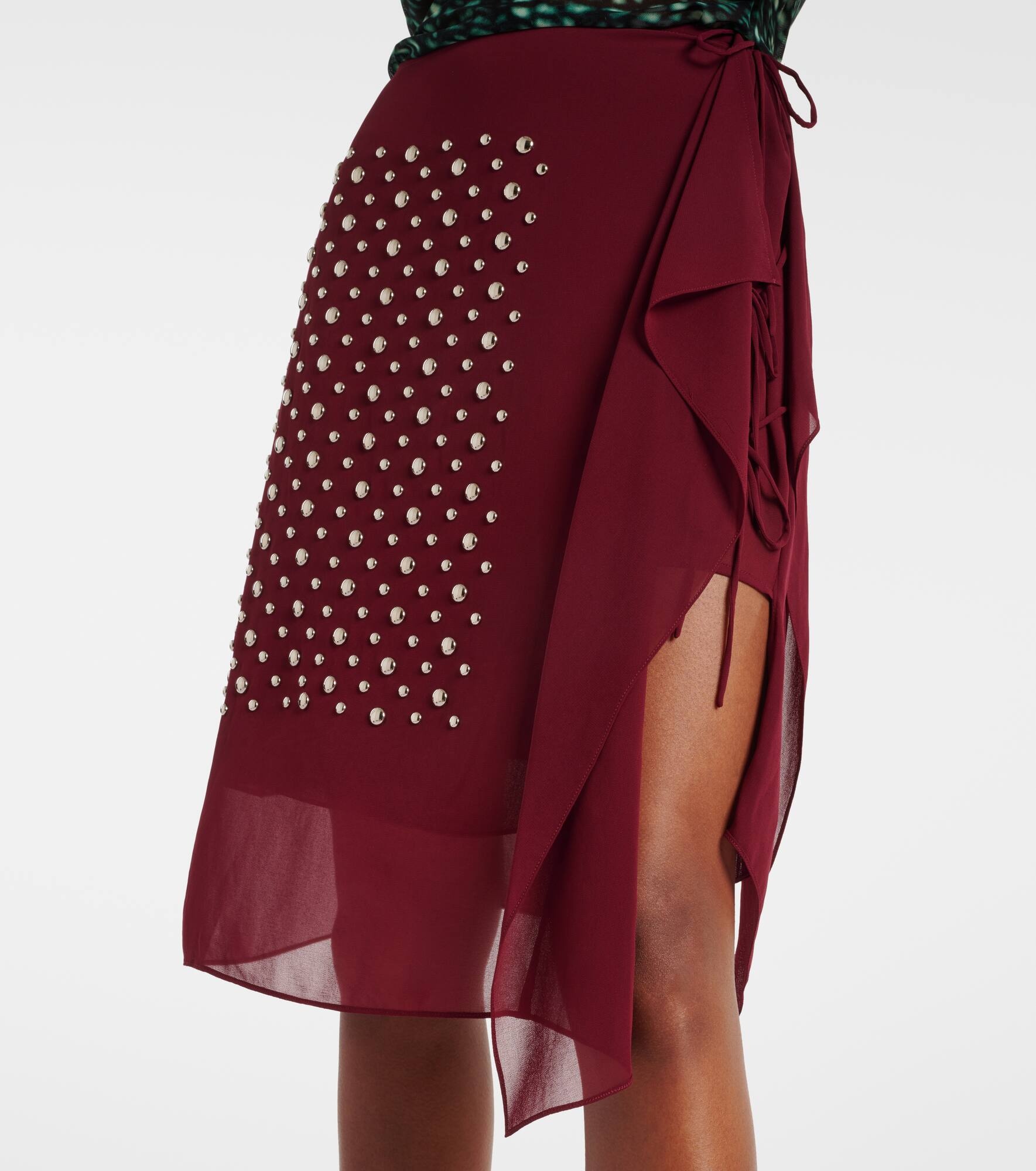 Embellished wrap skirt - 4