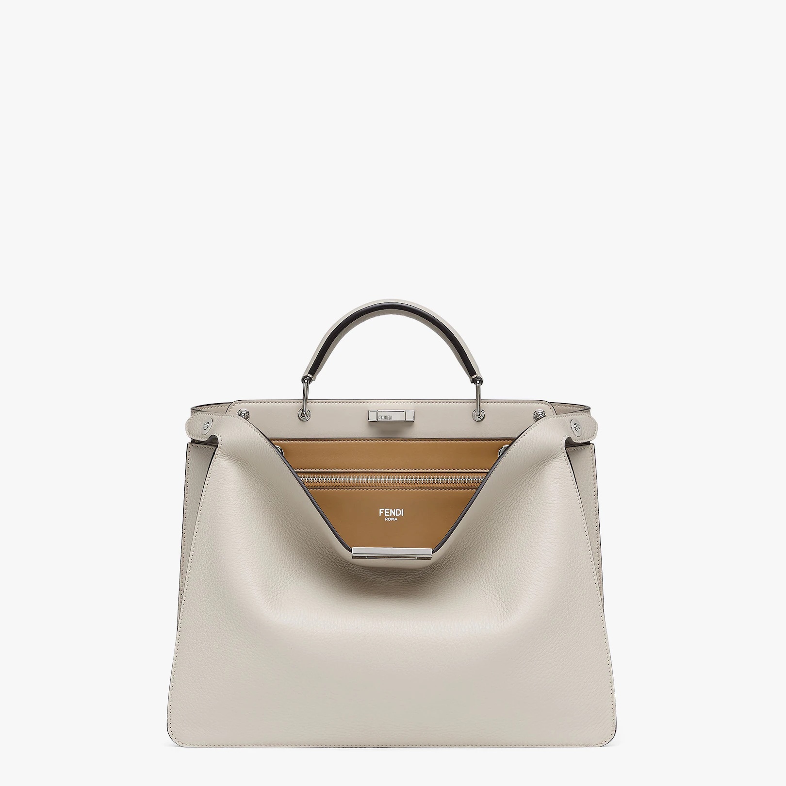 Powder gray leather bag - 1