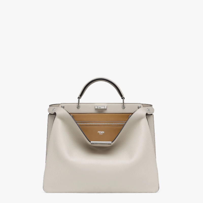 Powder gray leather bag 1