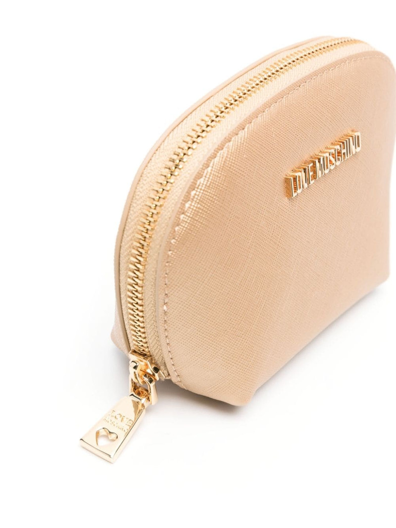 logo-lettering metallic make-up bag 3