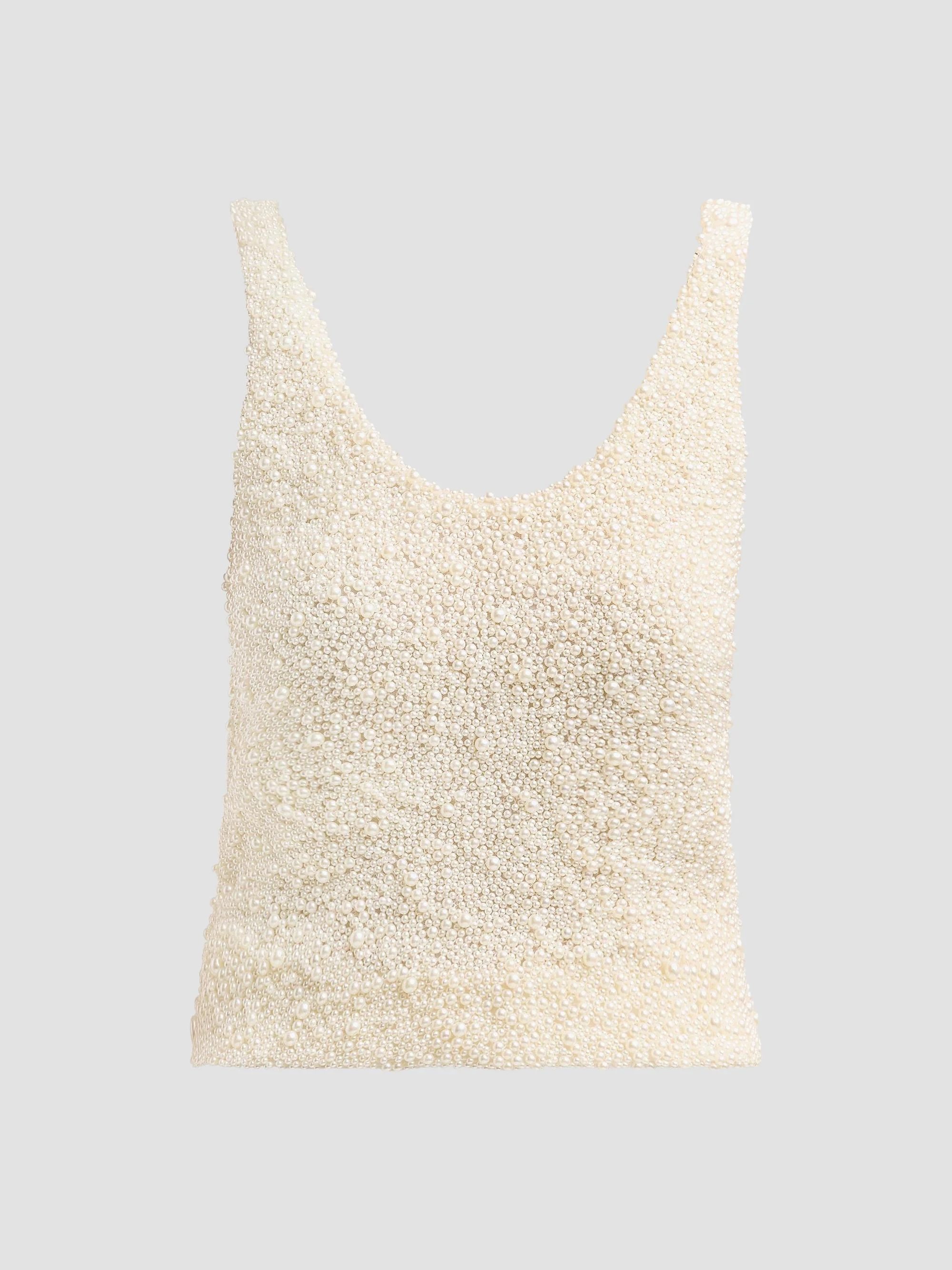 Women's Act II: The Fall Of Icarus Imitation-Pearl Tank - White - 1