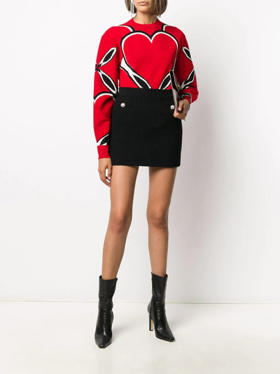 Alexander McQueen heart-intarsia jumper outlook