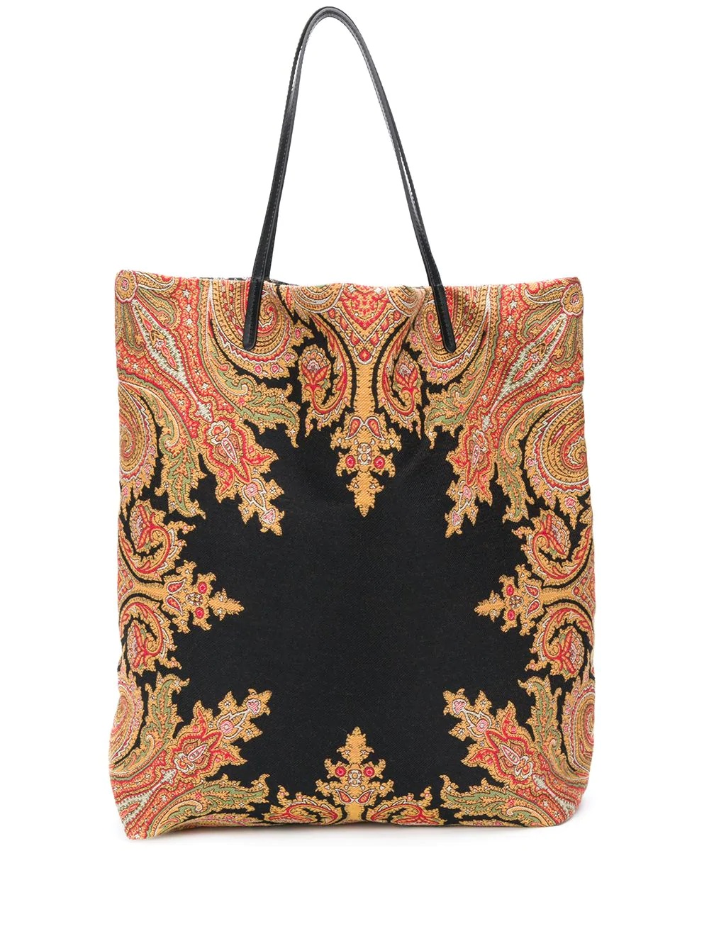 paisley embroidered tote - 1