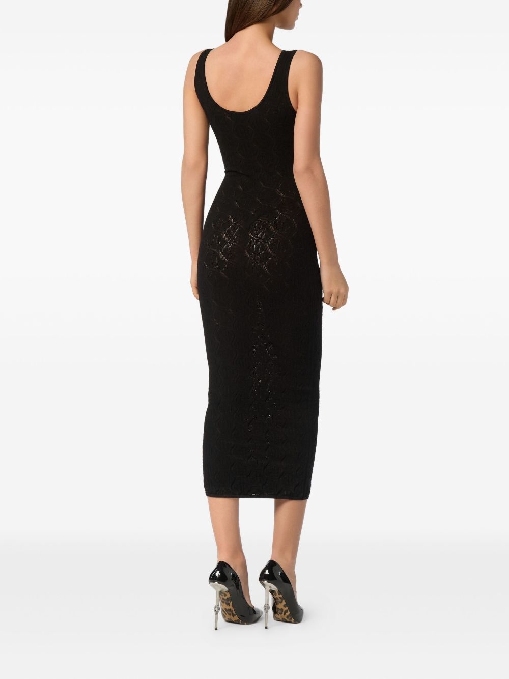 monogram-jacquard dress - 3