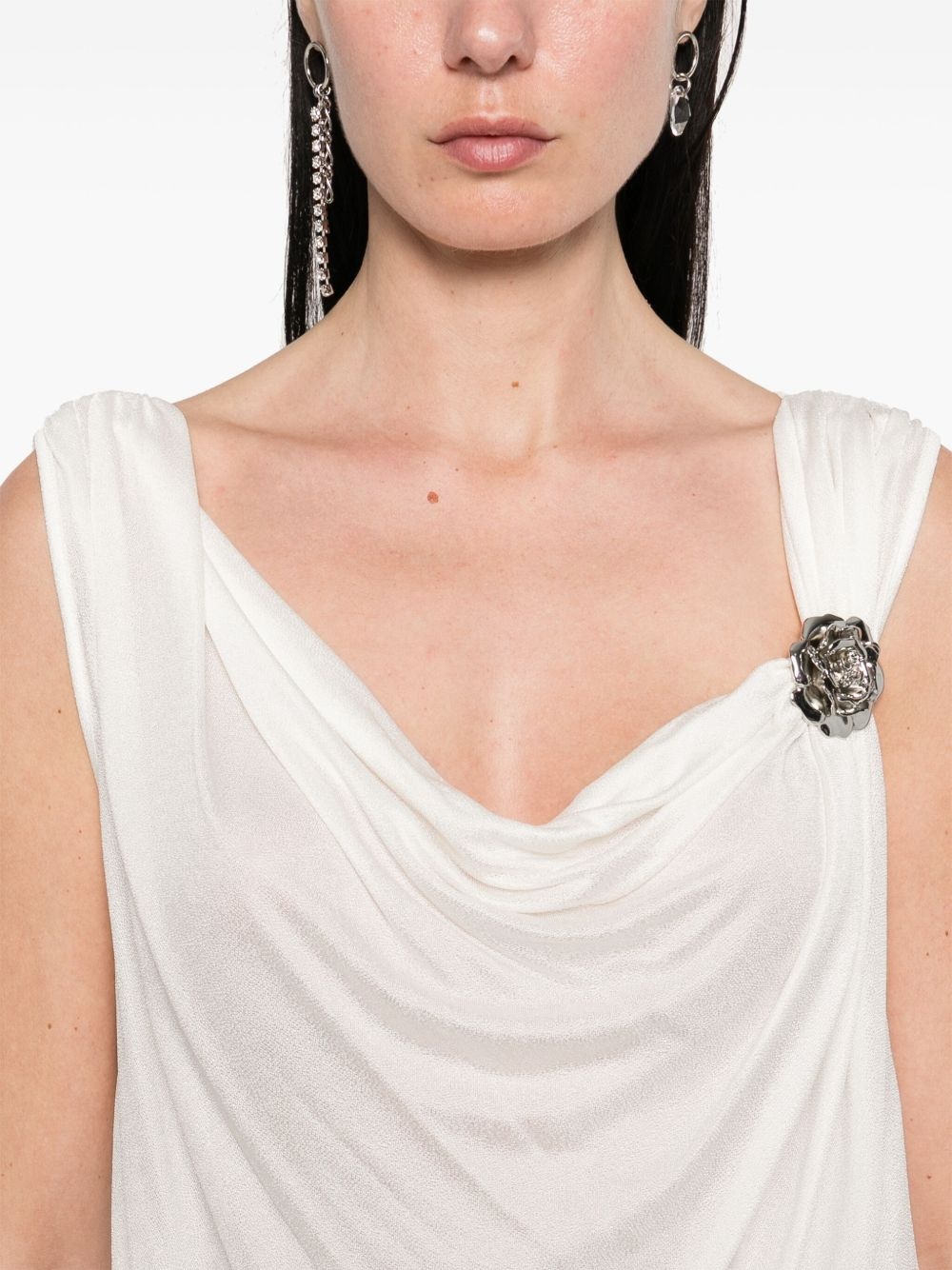 floral-brooch top - 5