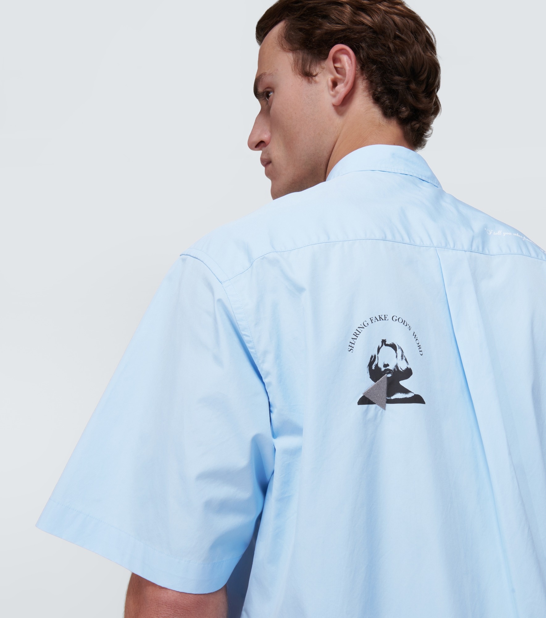 Embroidered cotton poplin shirt - 6