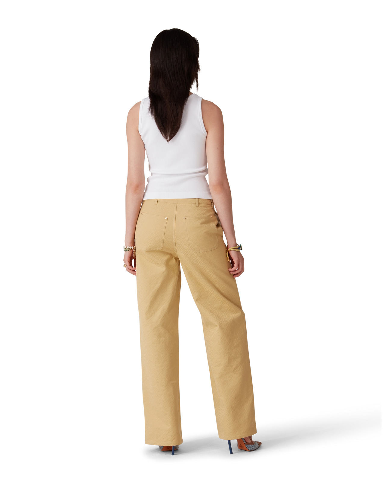 Cotton Monogram Jacquard Trousers - 3
