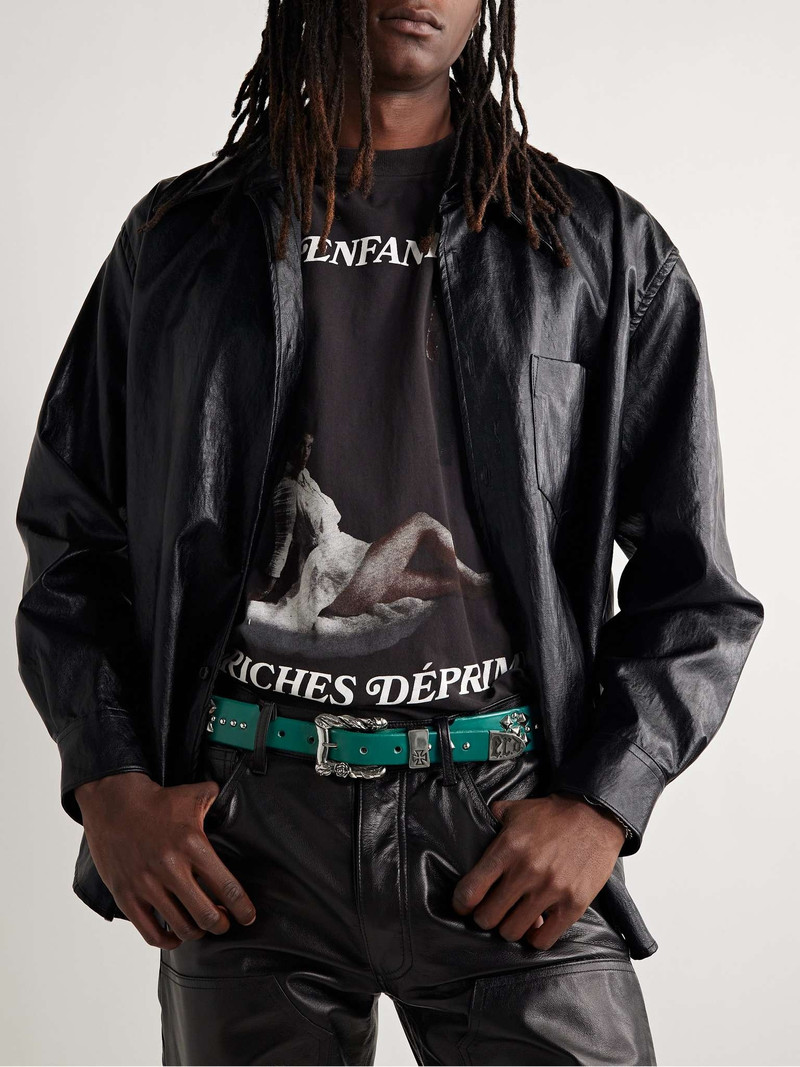 3.5cm Texas Seranade Studded Leather Belt 3