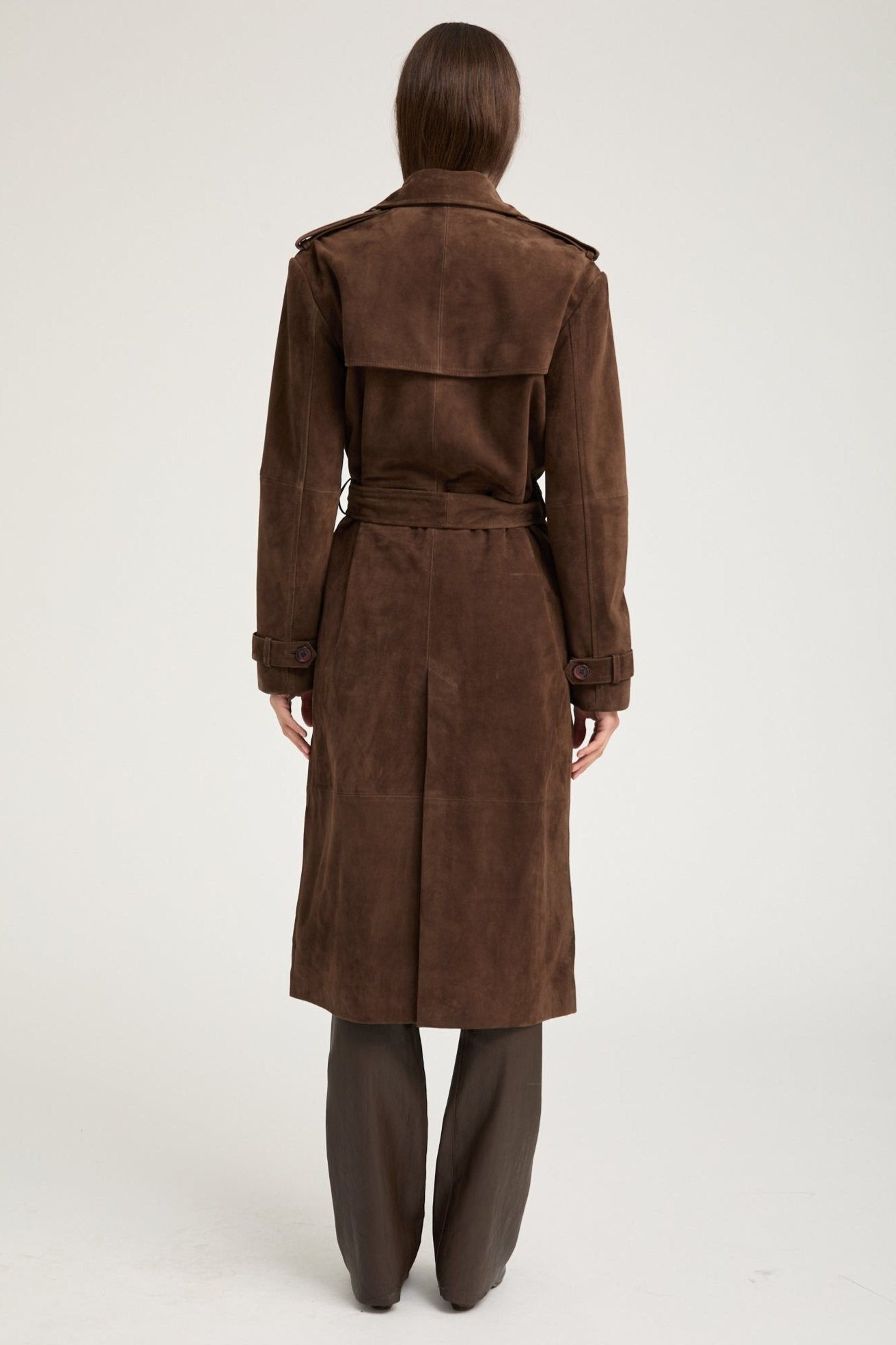 BELLE DE JOUR AMERICANO SUEDE TRENCH - 6